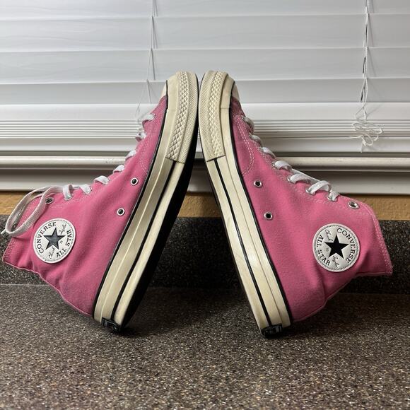 Converse Chuck Taylor All Star Hi-Top Pink Canvas Womens 12 Sneaker Mens 10 Lace - Picture 5 of 11
